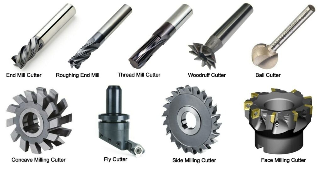 Different milling cutters